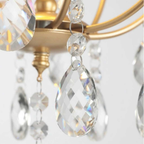 Close-up of the transparent glass shade
