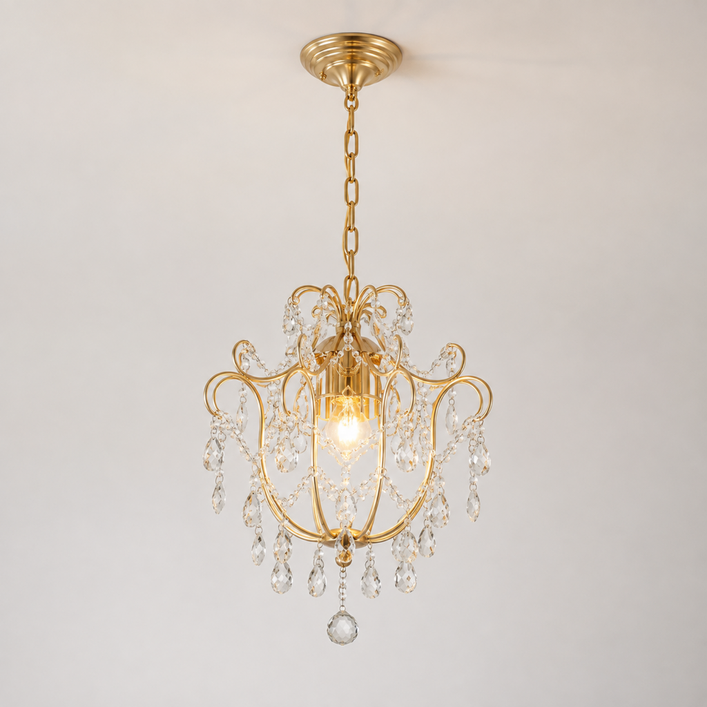 Luxury vintage crystal glass pendant ceiling light
