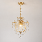 Luxury vintage crystal glass pendant ceiling light
