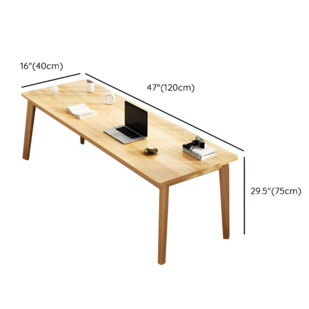 Dimensions of the medium size modern minimalist solid wood computer desk