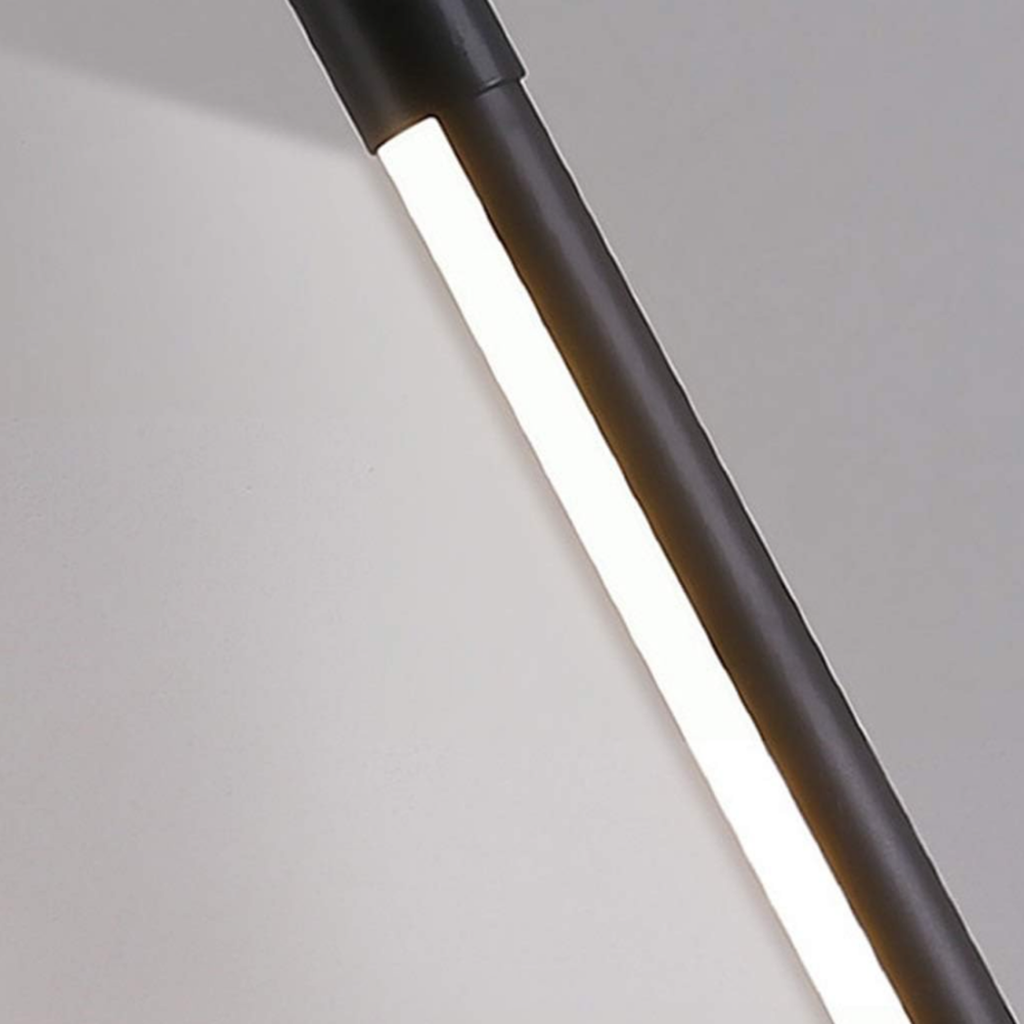 Metal detail of modern Nordic floor lamp