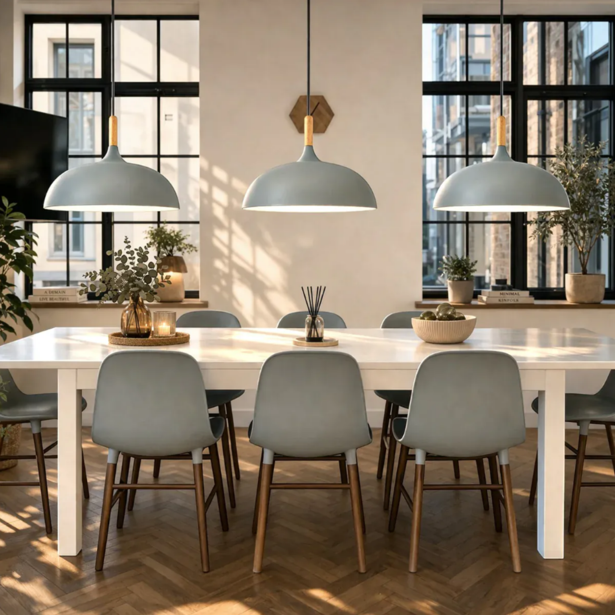 Modern 35 cm dome pendant light
