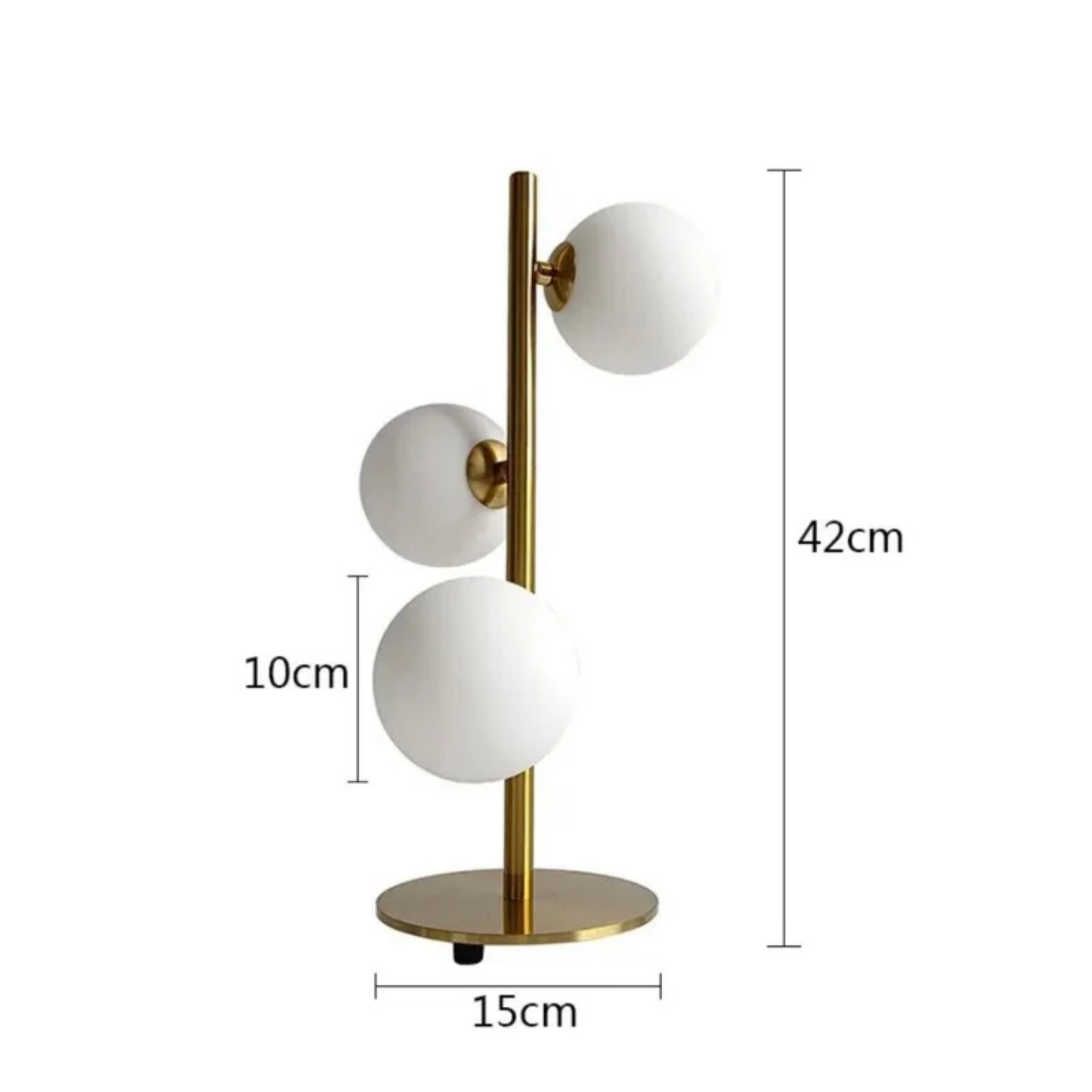 Dimensions of the modern 3D printed moon globe table lamp