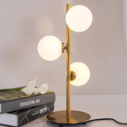 Full view of the modern moon globe table lamp