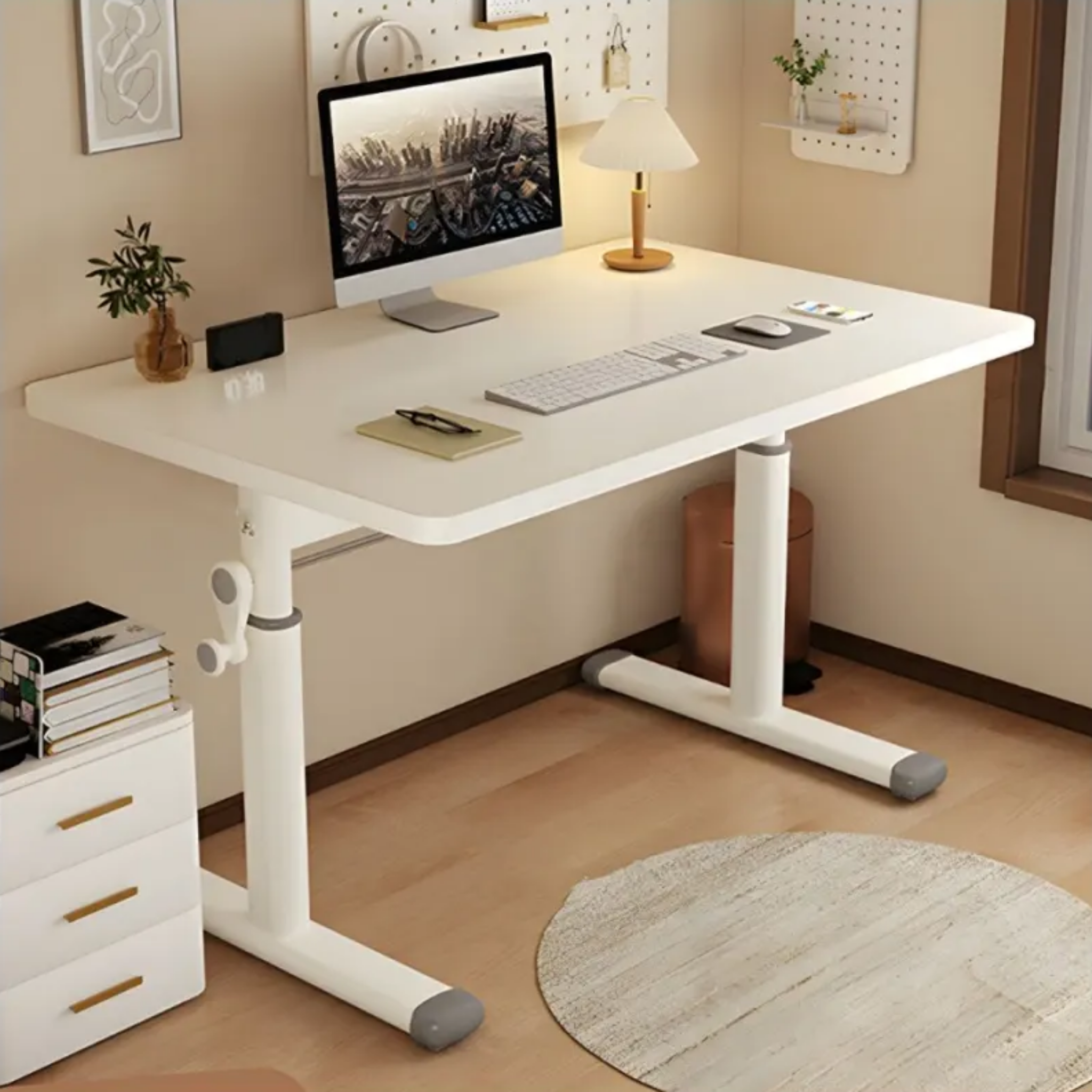 Modern adjustable computer desk