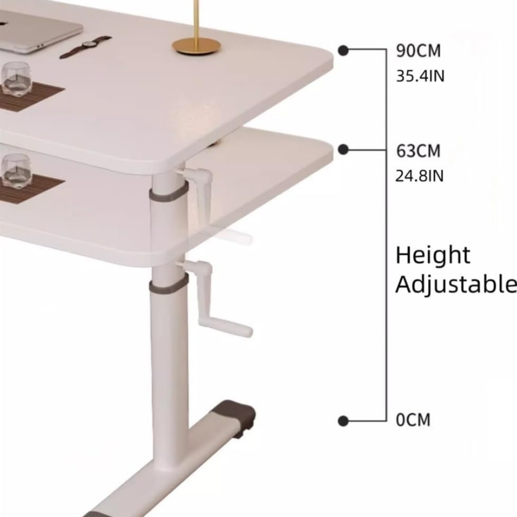 Manual height adjustment of the modern computer desk