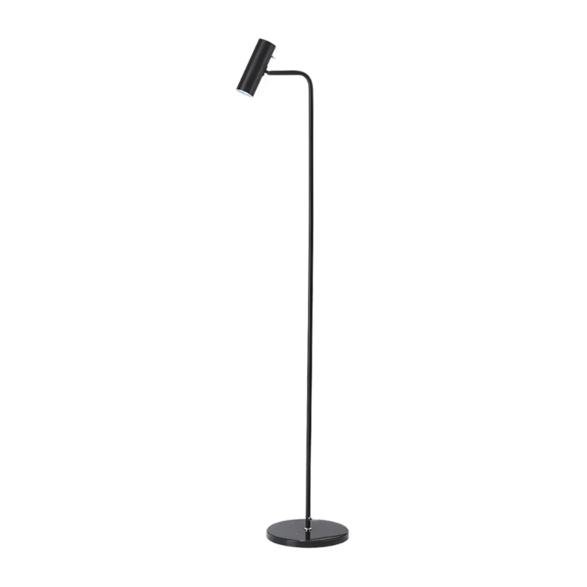 Modern adjustable LED floor lamp in black