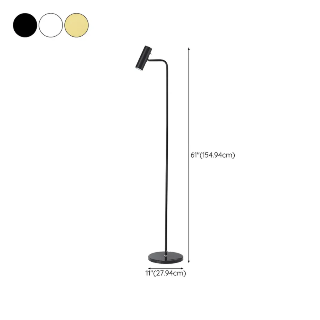 Dimensions of the modern adjustable LED floor lamp