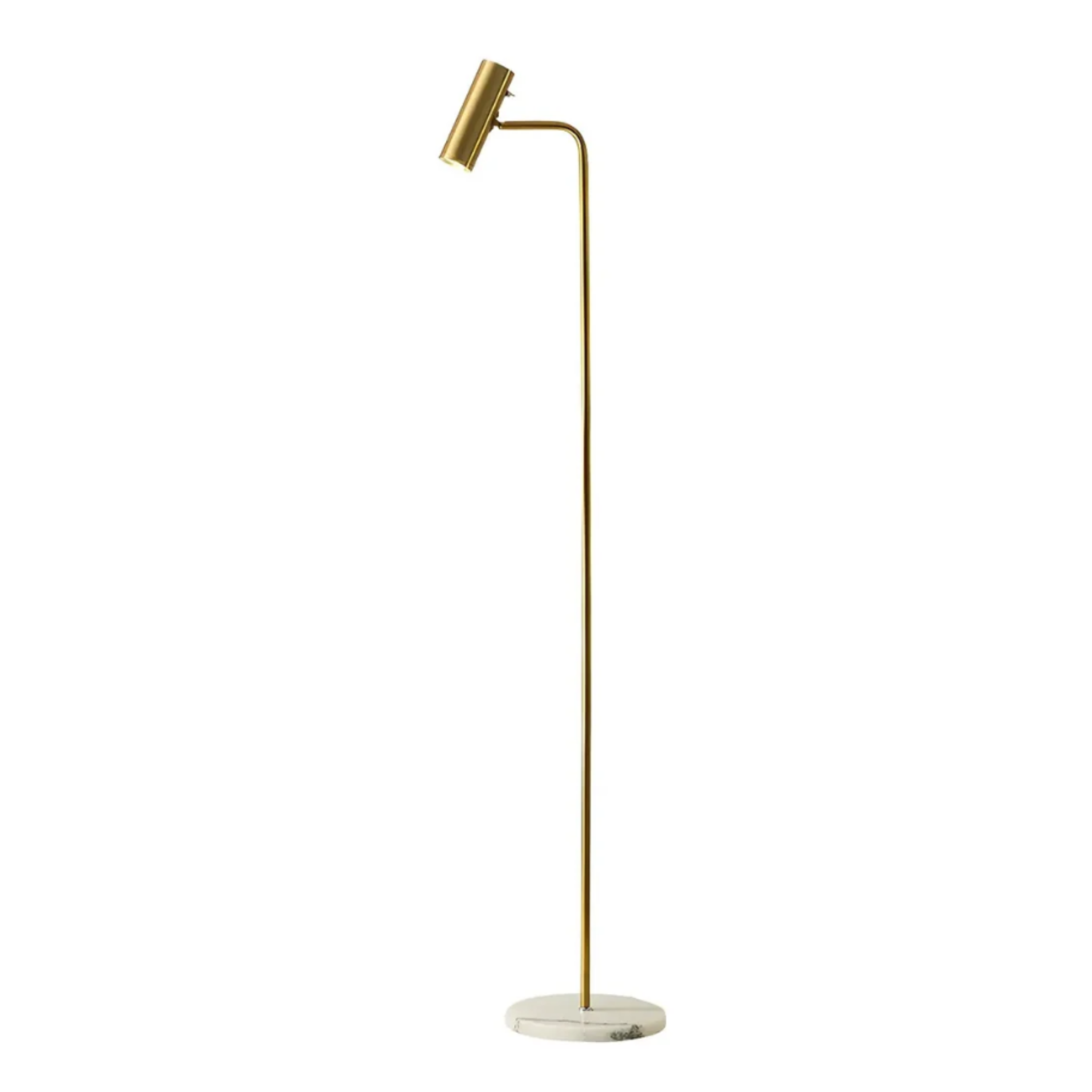 Modern adjustable LED floor lamp in gold