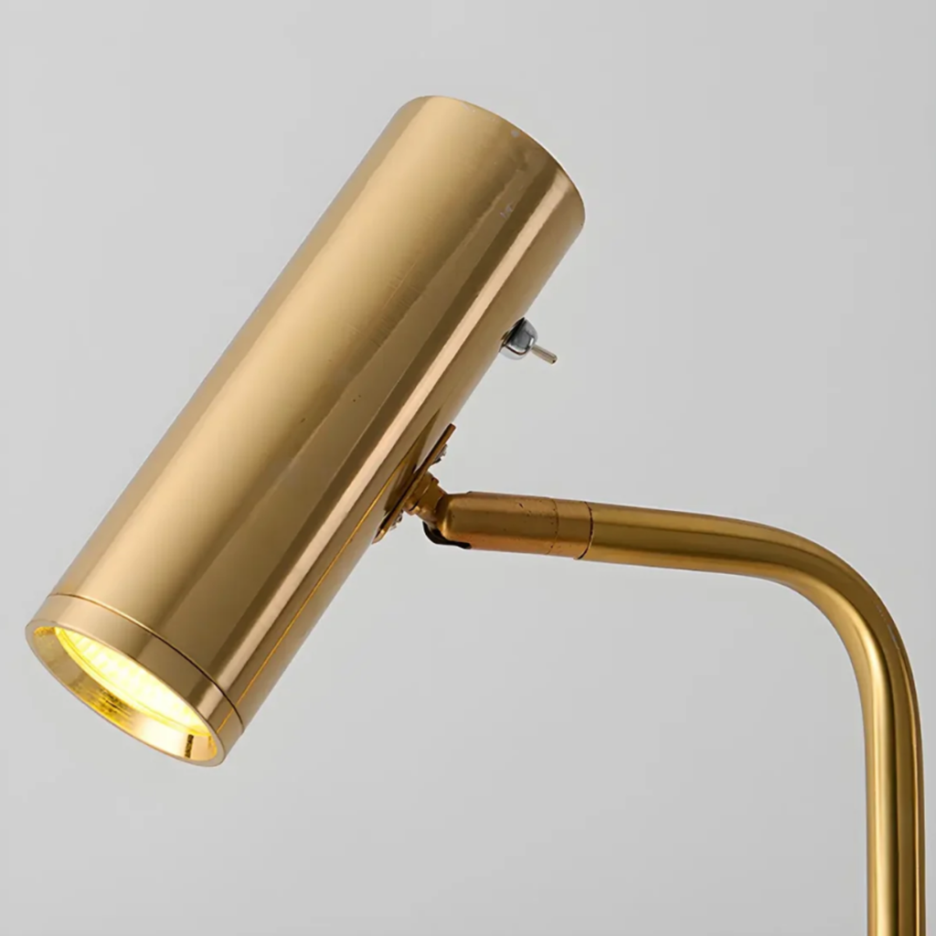 Close-up of the adjustable lamp head