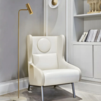 Modern adjustable LED floor lamp in a reading corner
