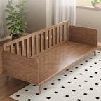 Close-up of the solid ash wood sofa frame