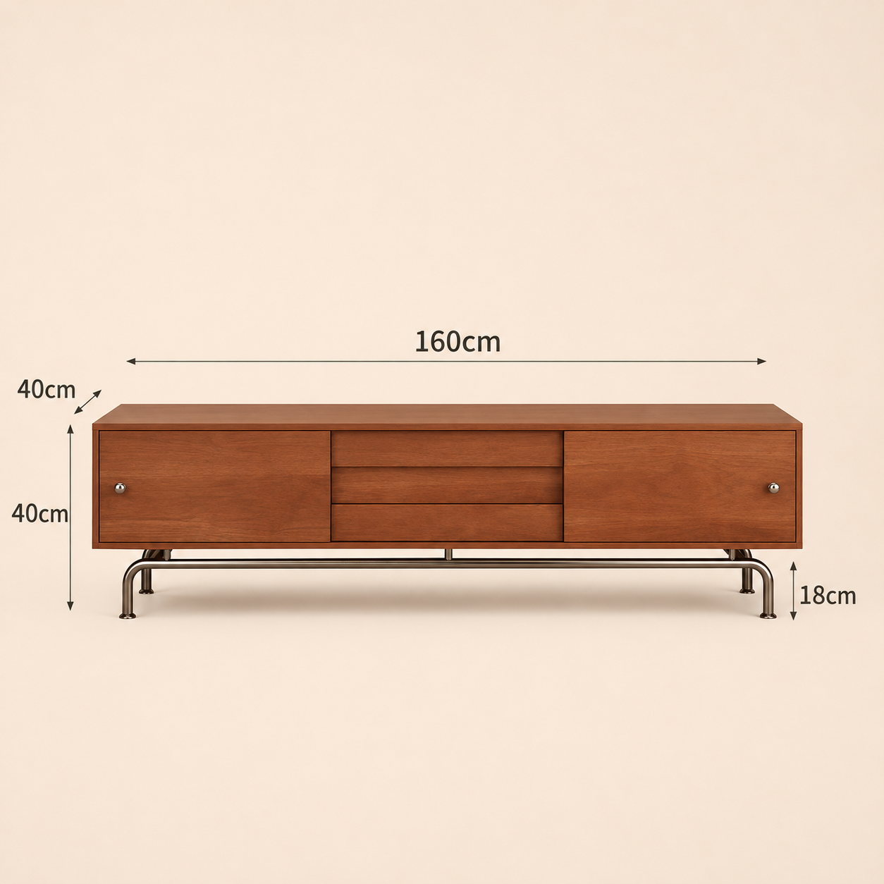 160 cm modern boho TV console