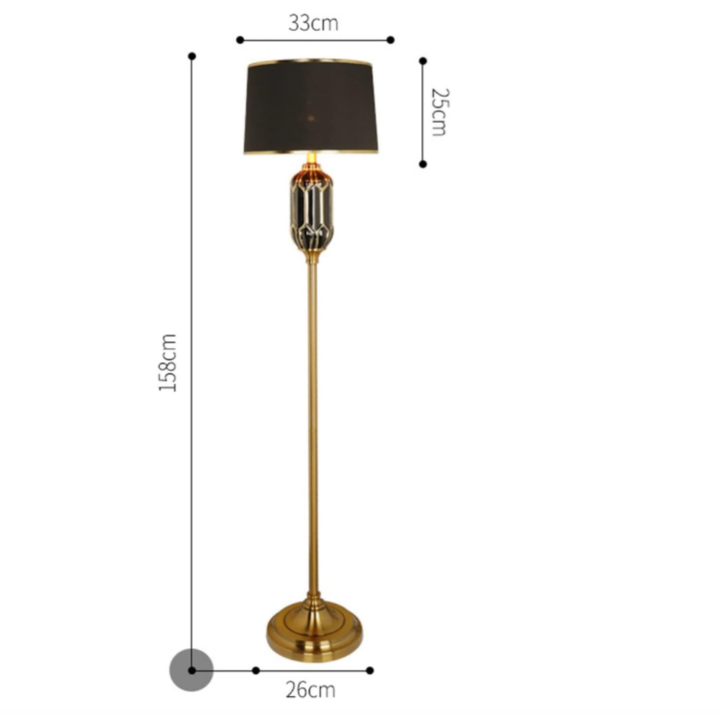 Dimensions of the modern ceramic floor lamp