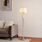 Modern ceramic floor lamp in a living room