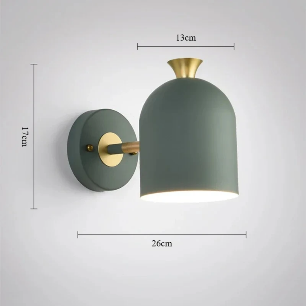 Dimensions of the modern colorful cylinder wall sconce