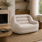 Modern corduroy sofa in a Scandinavian interior