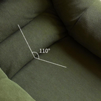 Supportive backrest of the modern corduroy sofa