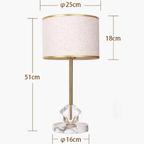 Dimensions of the modern crystal table lamp