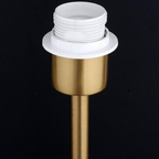 Close-up of the metal lamp frame