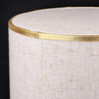 Close-up of the fabric lampshade