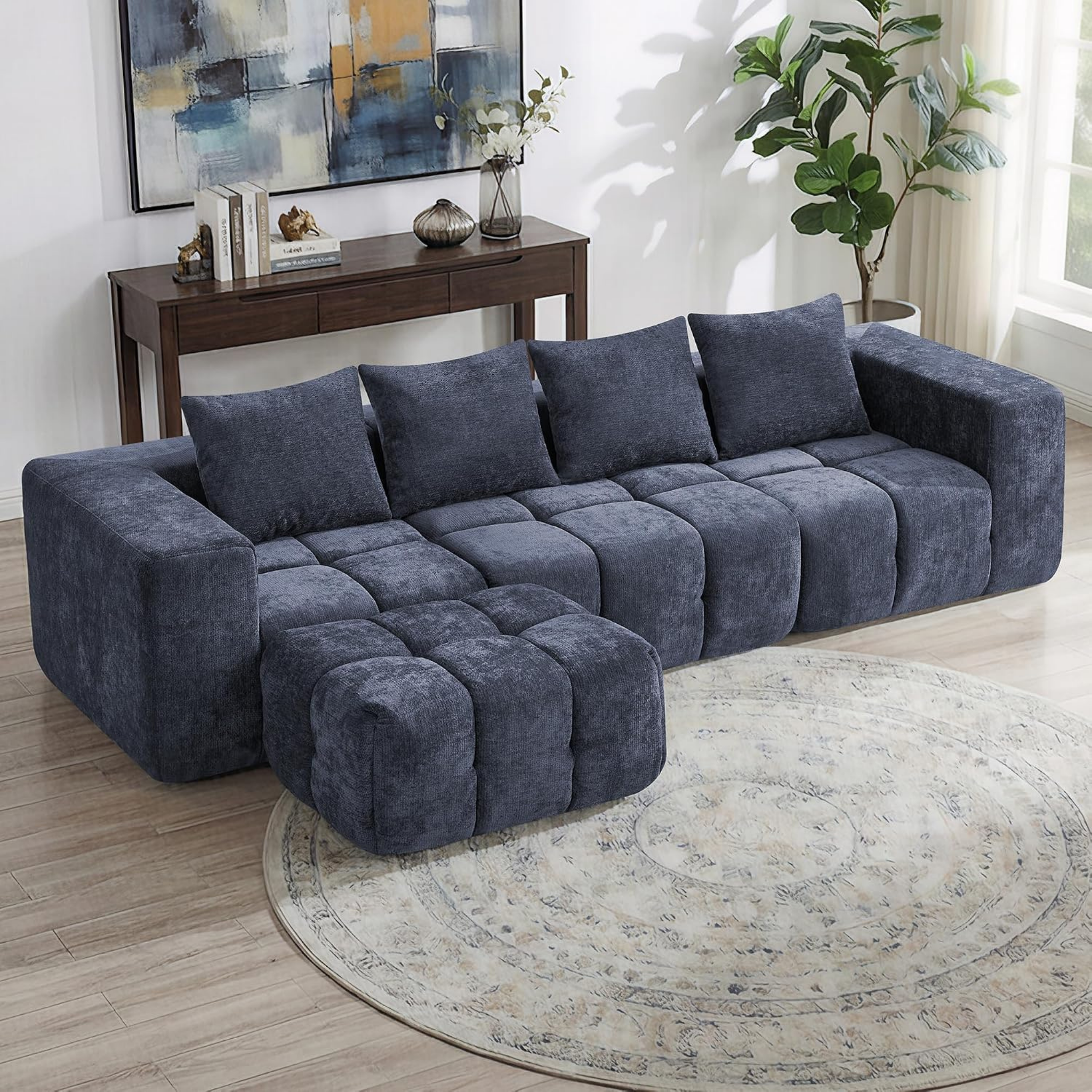 Modern cube sectional sofa in living room