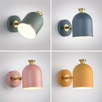Modern cylinder wall sconce available in pink, green, blue and yellow