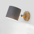Gray modern cylindrical LED wall sconce