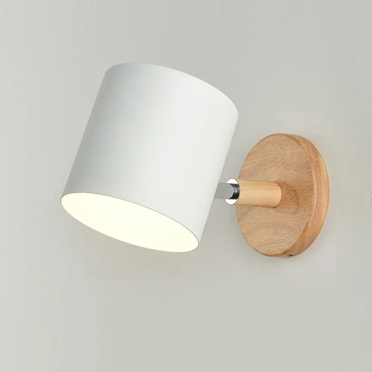 White modern cylindrical LED wall sconce