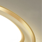 Close-up of the gold finish