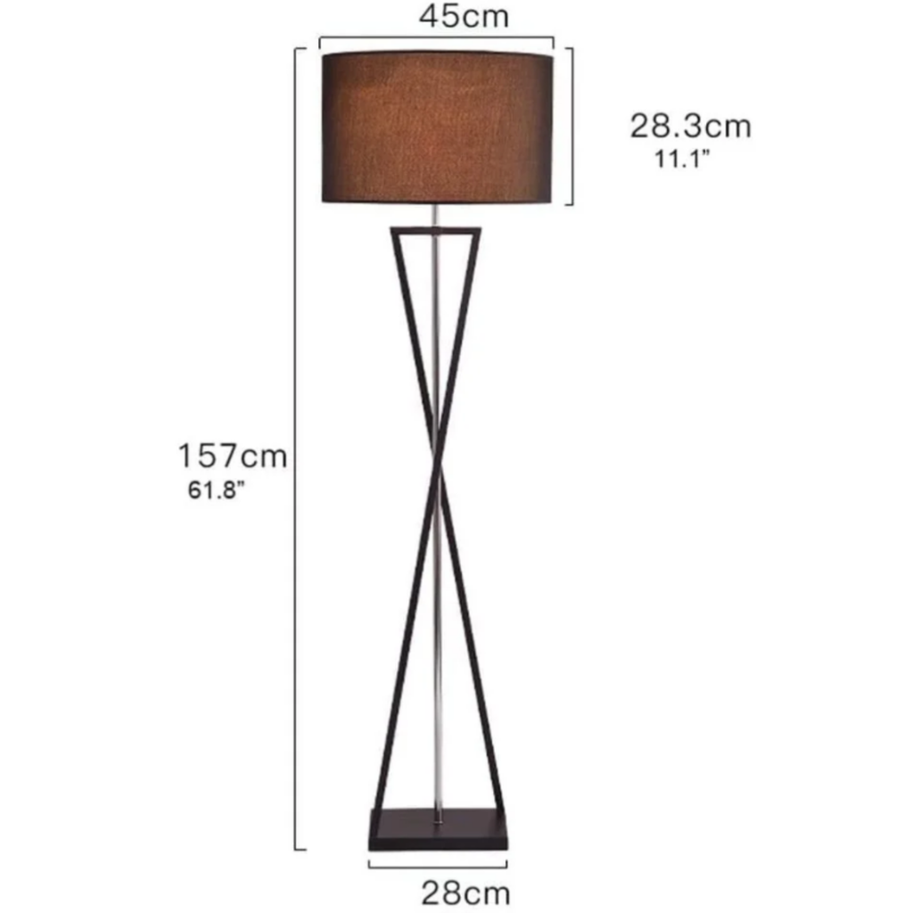 Dimensions of the modern fabric floor lamp