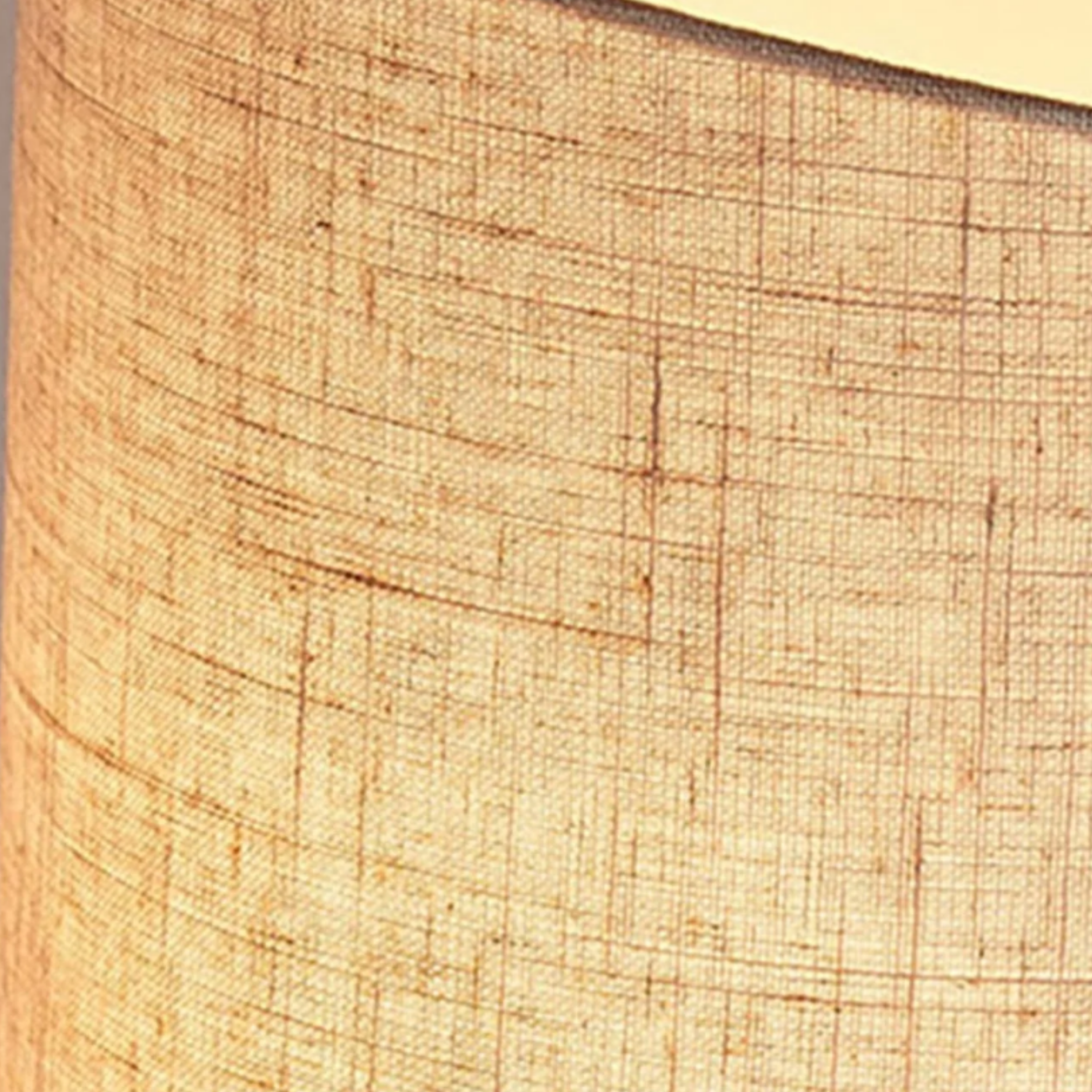 Close-up of the cylindrical fabric shade