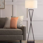Modern fabric floor lamp in a living room