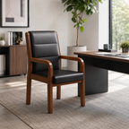Modern fabric and PU leather accent chair