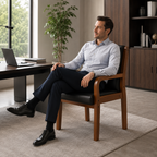 Modern accent chair with armrests