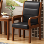 Accent Chair Modern Nappa Leather Armchair with Solid Rubberwood Frame and High Density Foam Cushion for Living Room Bedroom
