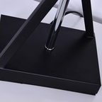 Close-up of the iron lamp base