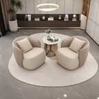 Modern faux leather accent chair for living room