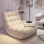 Modern faux leather sofa in a lounge area