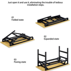 Close-up of the folding mechanism