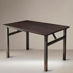 Angled view of the modern foldable computer desk in black