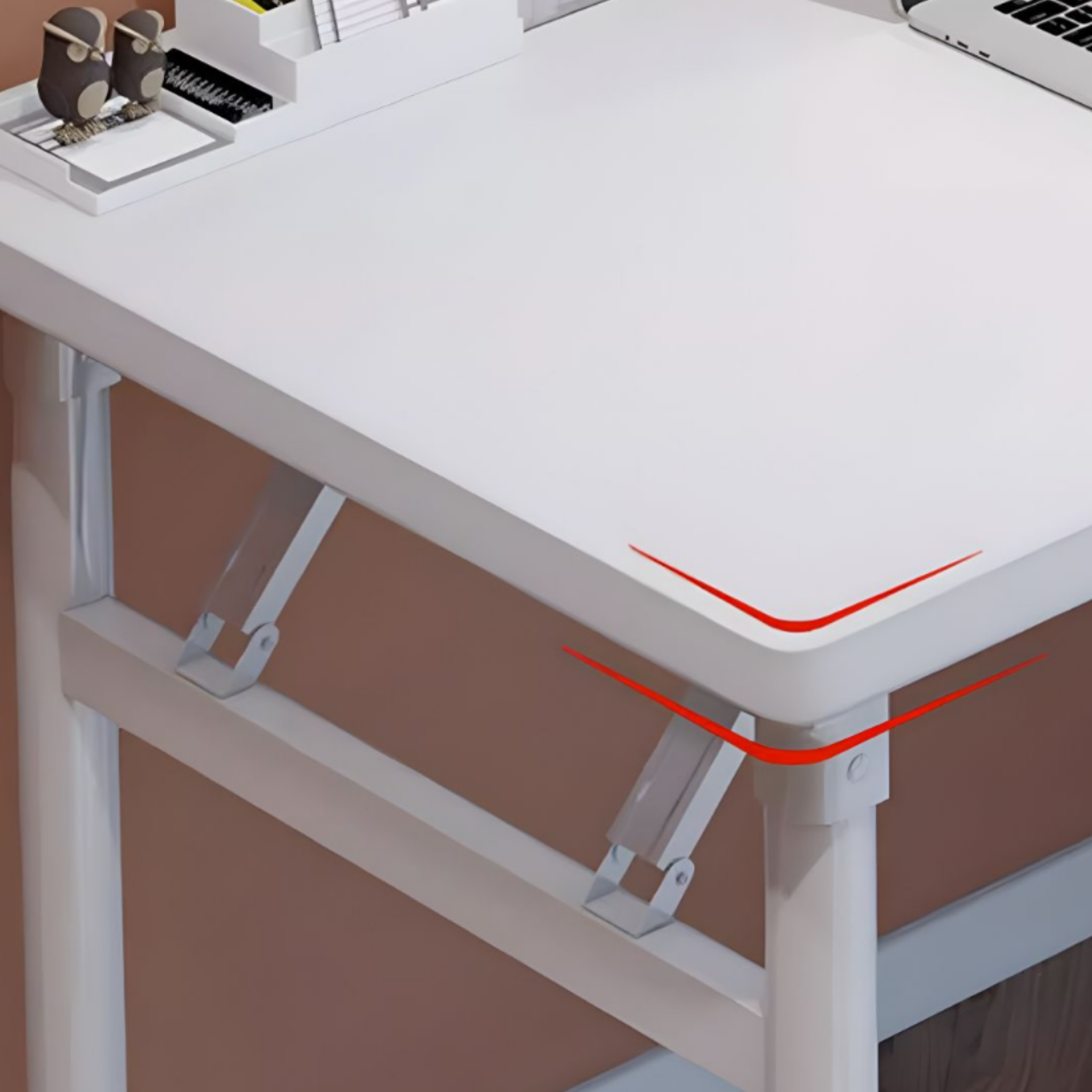 Close-up of the steel frame
