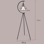 Dimensions of the modern geometric diamond cage floor lamp
