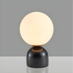 Modern glass ball table lamp in black