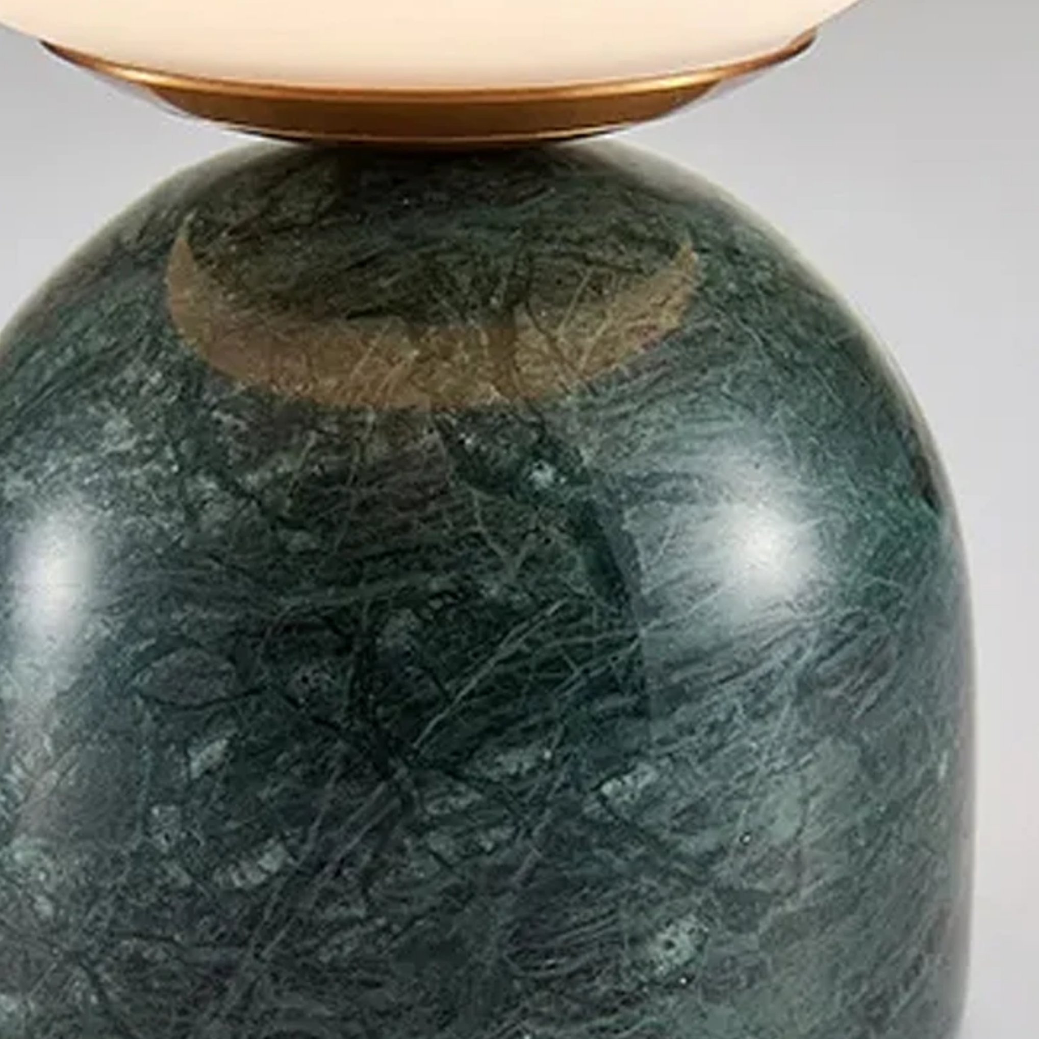 Close-up of the marble base
