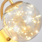 Close-up of the decorative glass globe