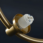 Close-up of the G9 bulb socket