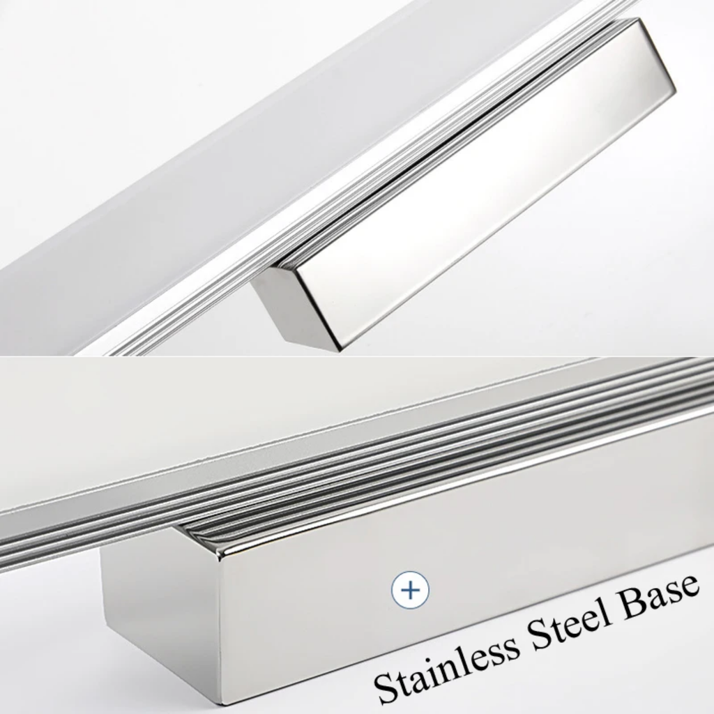 Close-up of the modern LED vanity light body