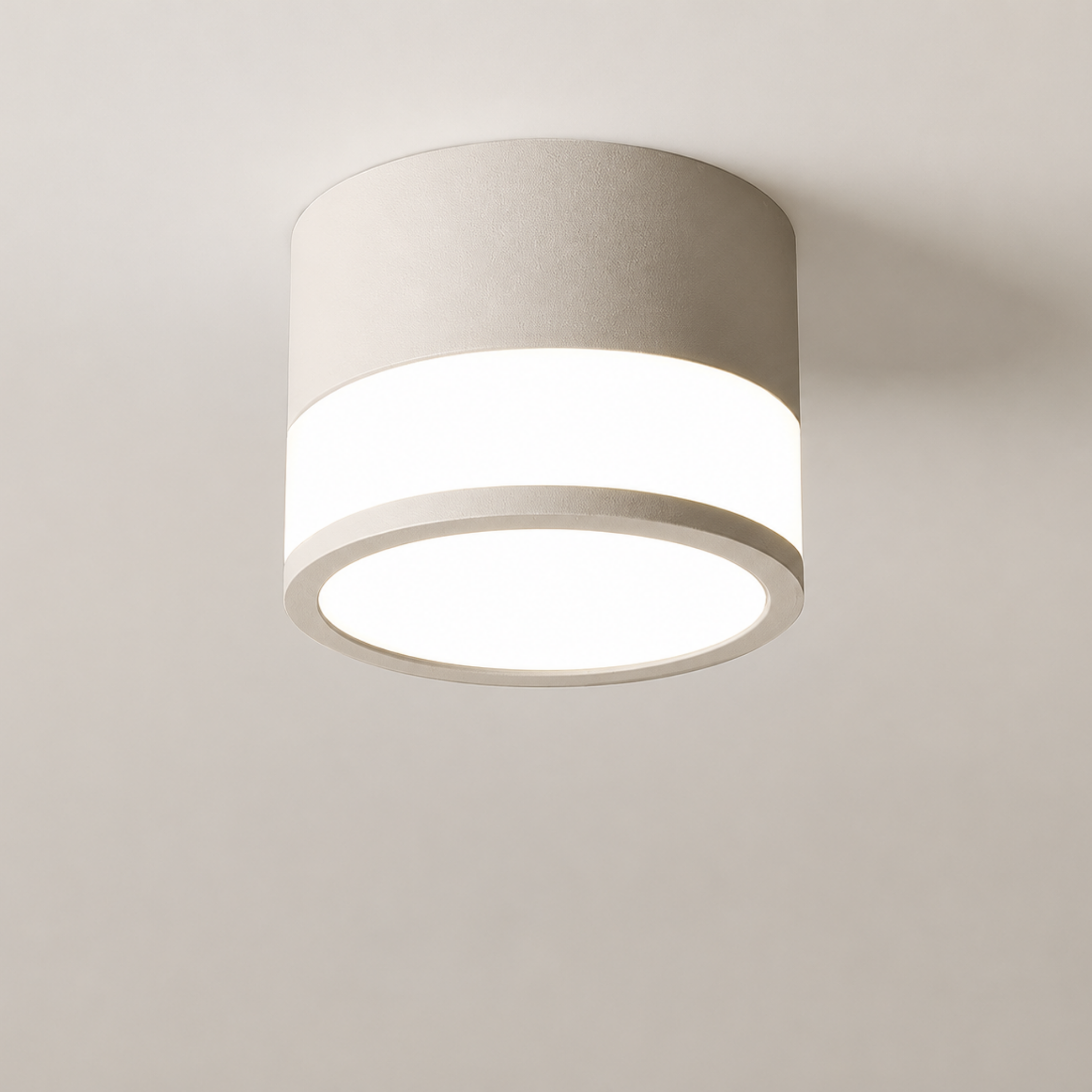Modern LED flush mount ceiling light in white