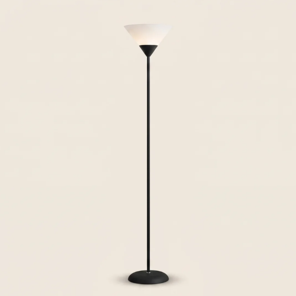 Modern LED standing floor lamp in black